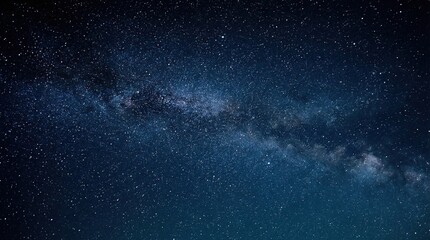 Fototapeta premium Scattered Stars in Blue - black Sky: Night's Realistic Vibe