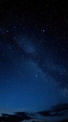 Obraz premium Scattered Stars in Blue - black Sky: Night's Realistic Vibe