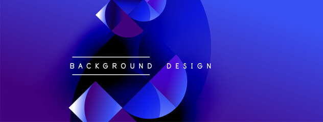 Obraz premium Abstract fluid shapes, vibrant blue purple gradients. Modern design elements create dynamic background texture. Minimalist aesthetic.