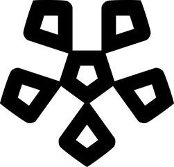 Abstract Geometric Connectivity Star Symbol. Modern Technology Network Icon.