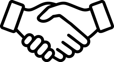 Handshake Icon Representing Business Deal, Partnership, Trust, and Agreement