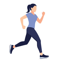 Woman running in athletic wear for fitness and health.