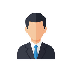 Professional Man in Suit and Tie Icon - Business Person Illustration