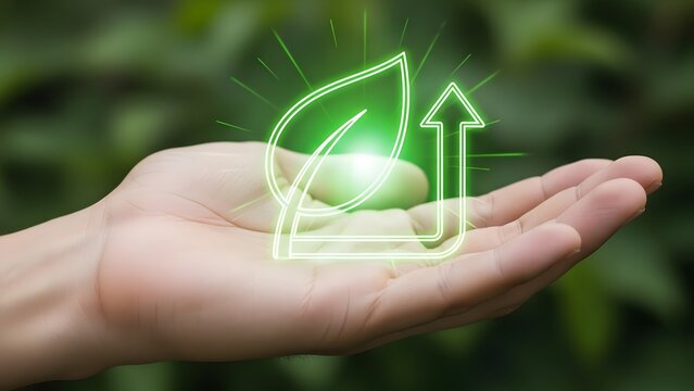 Renewable Energy Growth and Eco-Friendly Sustainability Concept with Green Energy Icons and Environmental Innovation - Powered by Adobe