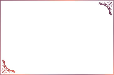 Gradient Blue Sky Ornate Swirl Corner Set for Decorative Frame Border. 1584