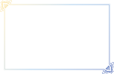 Gradient Blue Sky Ornate Swirl Corner Set for Decorative Frame Border. 1587