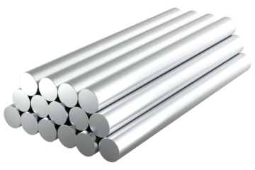 Stainless Steel Round Bars, transparent background