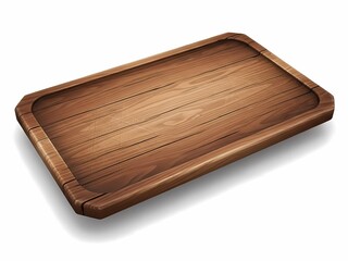 木のトレイ、茶色、背景素材、イラスト