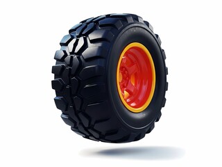 車のタイヤ 白背景のクローズアップ