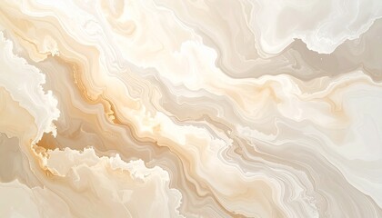 Abstract Marble Texture - Elegant Swirls of Beige and Gold, Artistic Background.