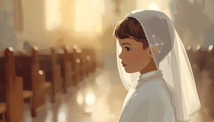 First communion celebration representing religious milestone faith and tradition