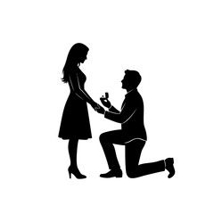 Man proposing to woman with ring