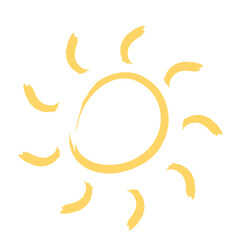 Obraz premium Doodle Kids Drawing Neon Sun