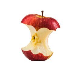 apple core on white background