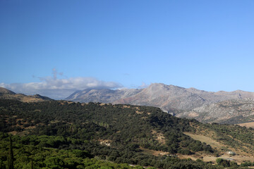 Hilly landscape near the Spanish city of Ronda in Andalusia  