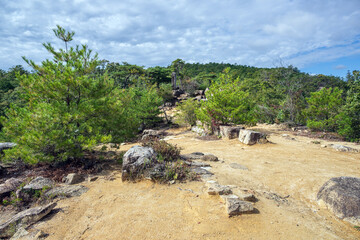 岡山 鬼ノ城 屏風折れの石垣