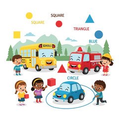 Diverse Kids Learn Geometry and Transport Fun