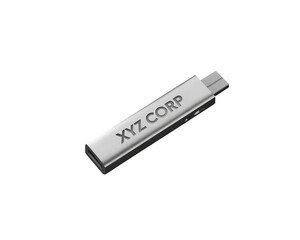 Xyz corp multi-port adapter isolated on transparent background