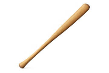 Classic Wooden Baseball Bat isolated on transparent background image.