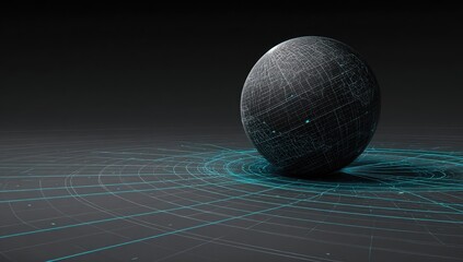 Digital world globe resting on a network