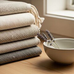 Soft natural home textures illuminated by daylight with subtle shadows and a warm minimalist lifestyle mood