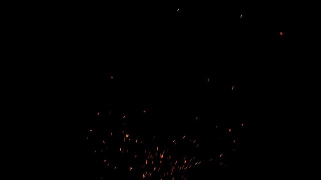 Embers, Particle Stock Footage Use Black Background
