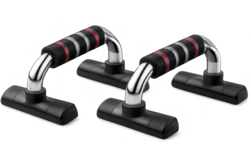 Push-up stands grips exercise equipment on transparent background