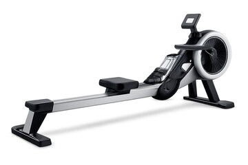 Modern Rowing Machine with a transparent background and fitness focus.