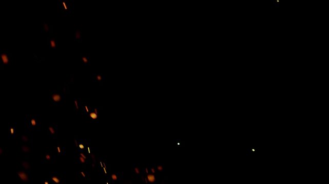 Embers, Particle Stock Footage Use Black Background
