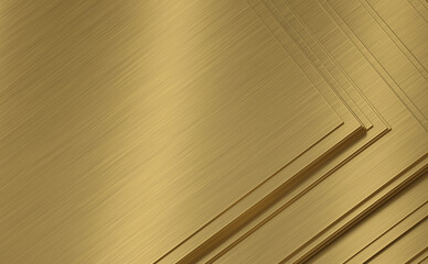 A stack of brass sheets lies at a metalworking plant.  