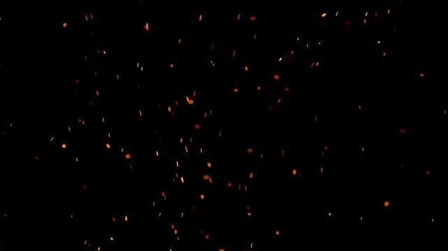 Embers, Particle Stock Footage Use Black Background