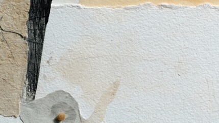 Collage Made With Textured Paper and Simple Designs