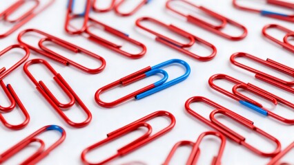 RedPaperClipsWithOneBlue