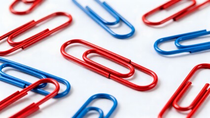 RedBluePaperClipsOnWhite