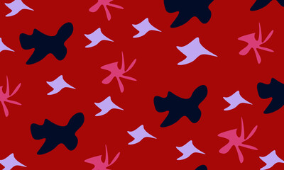 Abstract background with red, purple and black shapes.