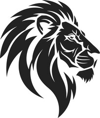 Obraz premium Lion silhouette profile view