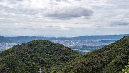 岡山 鬼ノ城から岡山平野を望む