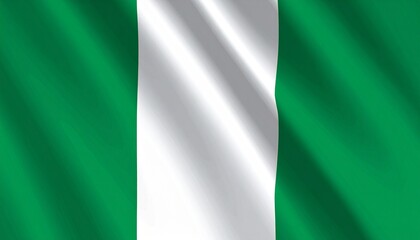 Obraz premium Nigerian Flag with Green and White Stripes – Symbol of Peace, Agriculture, and National Identity