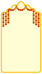 Yellow orange cream mobile invite design marigold flowers element