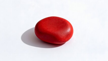 Red Circular Object with Shadow