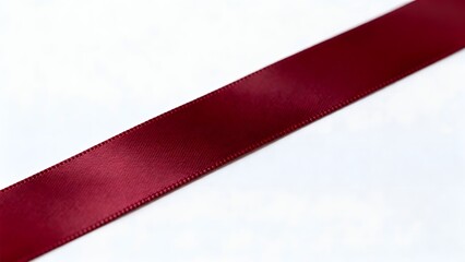 Red Satin Ribbon Closeup