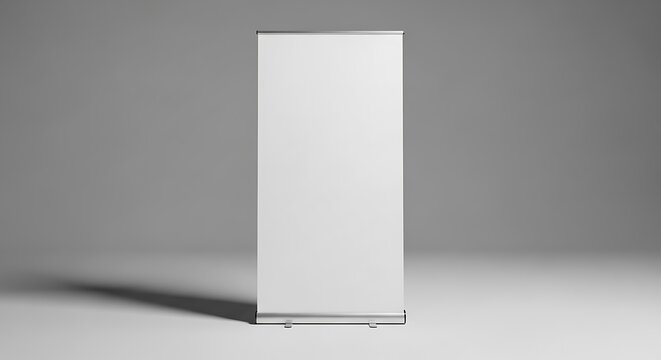 Blank white pullup banner stand mockup, a versatile template for advertising, promotion, marketing, and product display