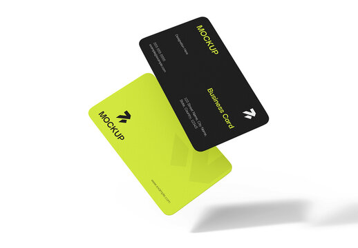 Floating Business Card Mockup