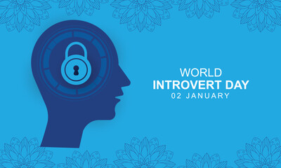 World introvert day background