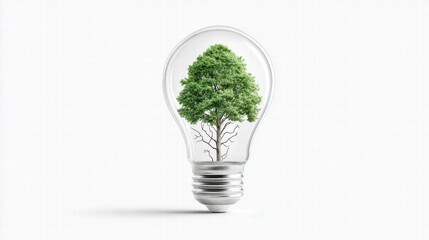 Tree inside a light bulb