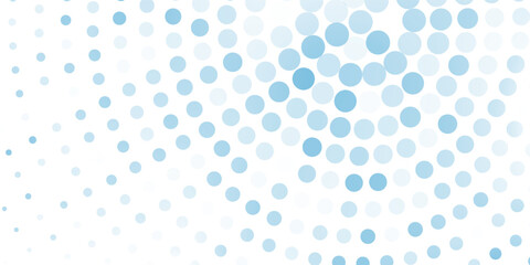 Vector abstract blue background frame of geometric shapes. Circular ornament. Pattern of dots, particles,  honeycombs old art simple