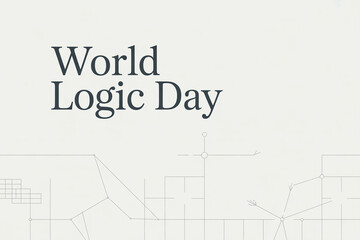 World Logic Day celebration with geometric shapes and text