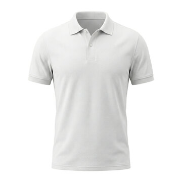White short sleeve polo shirt mockup for branding