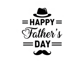 Celebrate father's day with style and elegance isolated on transparent background