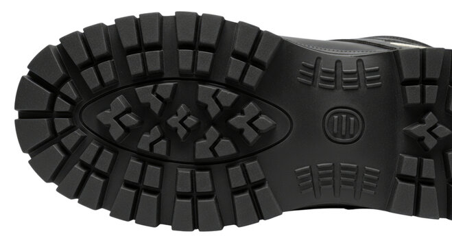 3d black boot sole tread pattern transparent background cutout png